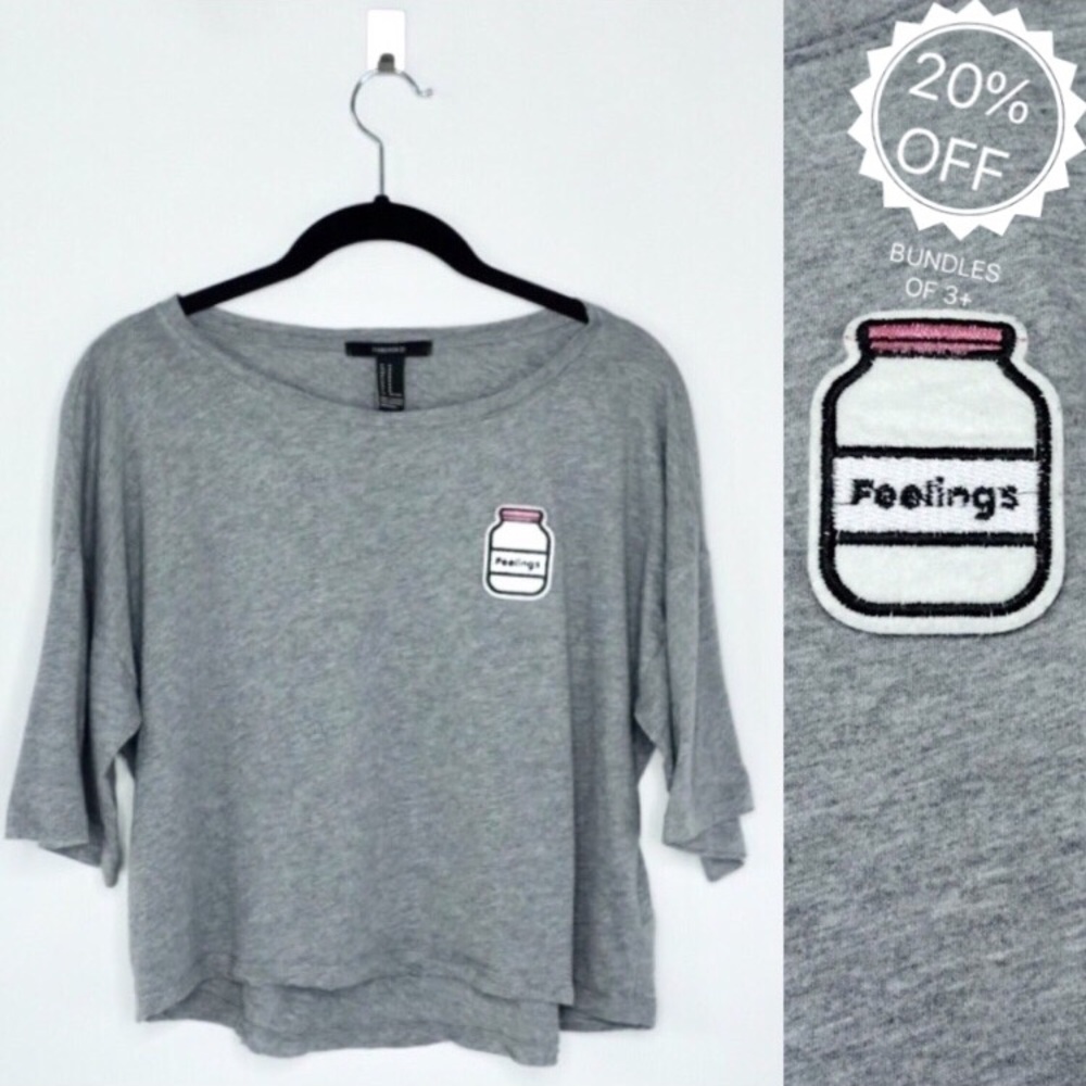 🚨 SOLD 🚨 Salty Feelings | Grey Graphic Tee | M - Picture 1 of 6